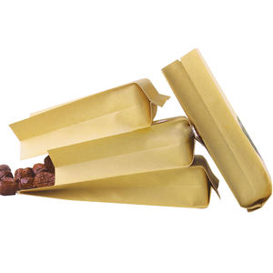 타원형 창을 가진 옆 Gusseted 브라운 Kraft 종이 쿼드 물개 열 Sealable 음식 포장 주머니 - Product Image 6