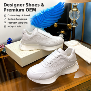 Nouvelles baskets de luxe 2026 pour hommes et femmes, en cuir de haute qualité, style MC, avec liseré blanc et noir, décontractées et tendance - Product Image 1