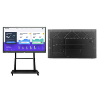 Panneau intelligent multi-tactile connecté 4K, écran 65/75/86 pouces, verre Anti-éblouissement, panneau plat interactif Android/PC