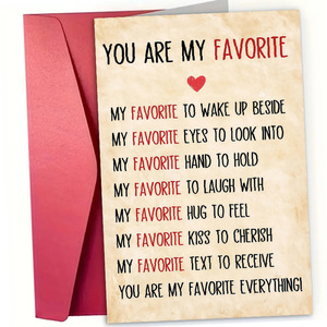 Tarjeta de San Valentín, Regalos y Decoraciones para el Día de San Valentín para Hombres y Mujeres, Tarjeta con Tema 'TU ERES <span class=keywords><strong>MI</strong></span> PERSONA MÁS QUERIDA' - Product Image 3