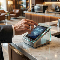 Großhandel 18K vergoldeter Edelstahl NFC-Steinring mit Gehäuse für Video-Telefonnummern-Sharing, Herz-Smart-Schmuckrohling