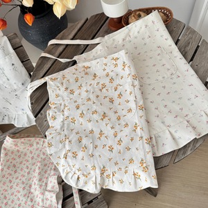 Delantal sin mangas con encaje floral, estilo coreano <span class=keywords><strong>Lolita</strong></span>, de media longitud, con tacto de lino y algodón, antimanchas, para cafeterías. - Product Image 6