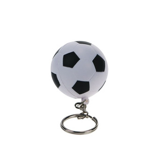 Promotional Custom logo Print Anti Stress Relief PU Foam Stress Football Soccer Keychain