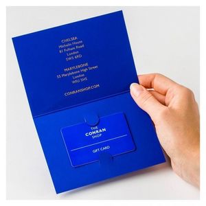 Logotipo impreso personalizado azul 10*15cm papel de arte tarjeta de felicitación caja de sobre tarjeta de regalo de membresía soporte de embalaje - Product Image 2