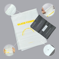 Sacs en plastique transparents à fermeture éclair givrés en CPE recyclé, personnalisés avec logo imprimé, auto-scellants, pour vêtements, chaussettes et chaussures, vente en gros