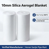 Couverture en aérogel de silice industrielle de 10 mm pour l'isolation des conduites de vapeur, protection CUI pour les conduites à haute température jusqu'à 650 °C