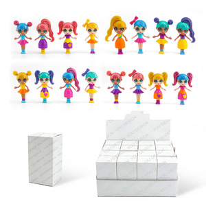 16 Estilos de Lindas Muñecas Coleccionables en Caja Ciega con Bloques de Construcción, Decoración de Peinado Rosa y Azul, Diseño de Vestido y Falda - Product Image 6