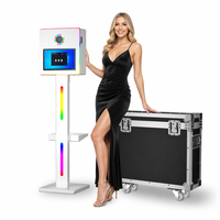 Machine Photobooth Selfie DSLR à Installation Rapide avec Kiosque Photo et Écran 15,6 Pouces pour Fêtes d'Accueil