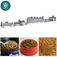 Croquettes équilibrées chien chat nourriture Double vis extrudeuse Machine 304 acier inoxydable entièrement automatique engrenage ligne de production de base