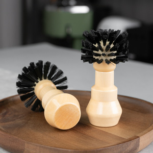 Brosse de nettoyage pour porte-filtre à café, design minimaliste en bois massif, pour l'entretien du filtre de la machine à café - Product Image 1