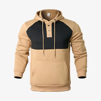 Sudadera con capucha y botones para hombre, estilo casual, ligera, de alta calidad, en oferta.