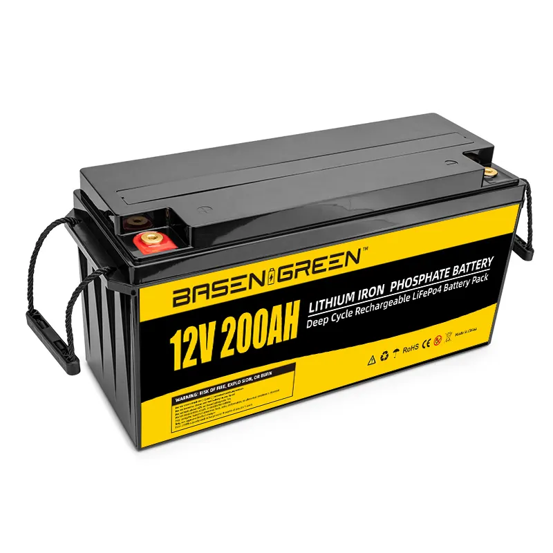 Basen-oplaadbare lithium-ionbatterij, Lifepo 4, 24V, 100Ah, 200Ah, 300Ah, 12V