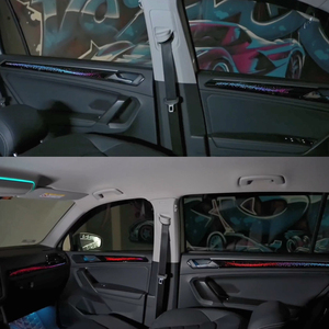 Éclairage d'ambiance intérieur de voiture RGBIC haut de gamme avec contrôle par application, bande LED Symphony pour Volkswagen Tiguan L - Product Image 4