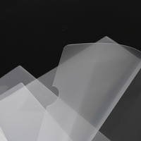 Carpeta de archivos en forma de L transparente de plástico con patrón de logotipo personalizado a precio de fábrica barato