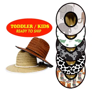 Sombrero de salvavidas para niños pequeños de alta calidad, sombrero tejido a mano de paja amigable de tamaño <span class=keywords><strong>pequeño</strong></span> para bebés, lindo diario, pesca al aire libre, viaje informal - Product Image 2