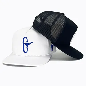 Boné de grife com logotipo bordado de 5 painéis para chapéus Snapback 6006 personalizado em branco boné de grife