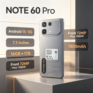 Téléphone de jeu de haute qualité 2026 Note 60 Pro 16 Go + 1 To, batterie 7800 mAh, smartphone Android 108 MP double SIM - Product Image 6