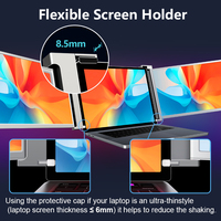 Monitor portátil FHD de 15,6 pulgadas plegable ultrafino Plug and Play Tri Screen para ordenador portátil con pantalla dual