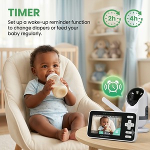 Monitor para Bebés KT437W de 4 Pulgadas con WiFi, Cámara PTZ Inteligente de 720P con Aplicación, Grabación en Tarjeta SD, Visión Nocturna Automática VOX, Multi-idiomas - Product Image 2