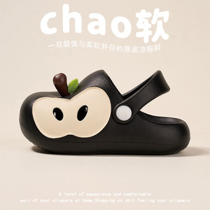 Sabots pour enfants en forme de pomme, en EVA, faciles à enfiler, chaussures de plage et d'eau pour enfants - Product Image 4