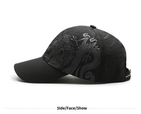 Gorra de Béisbol Personalizada al por Mayor con Protección Solar, de Poliéster, con Diseño de Dragón y Pato, de Secado Rápido, Estilo Chino
