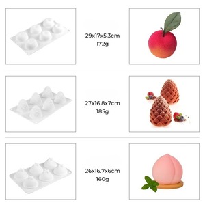 แม่พิมพ์ผลไม้ซิลิโคนรูปสับปะรด ลูกแพร์ เชอร์รี่ มะม่วง มะเฟือง พีช ยี่ห้อ UNIMOULD ได้รับมาตรฐาน LFGB ใช้ซ้ำได้ สำหรับทำมูสเค้ก - Product Image 3