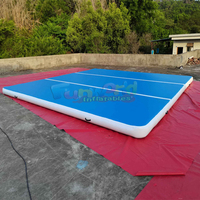 Matelas de gymnastique gonflable carré DWF commercial épais de 20 cm pour la gymnastique, tapis de gymnastique portable en PVC imperméable
