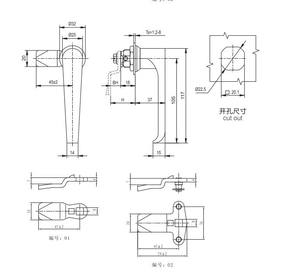 MS3030-2 phân phối hộp xử lý khóa ms324 cửa tủ xử lý khóa máy lọc không khí bảo vệ môi trường thiết bị công nghiệp - Product Image 6