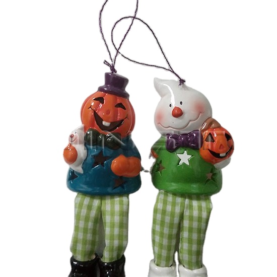 Реквизит для Хэллоуина керамические подвесные украшения куклы ручная роспись