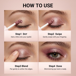 YOUNG VISION Fard à paupières liquide 6 couleurs, effet nacré métallique brillant, paillettes fines, soyeux, illuminateur, <span class=keywords><strong>maquillage</strong></span> asiatique - Product Image 3