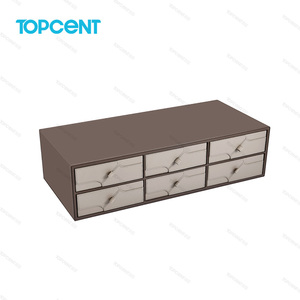 Topcent Checkroom Storage <strong>System</strong> Closet Fittings MDF+Leather Six <strong>Drawer</strong> Combination <strong>Cabinet</strong> - Product Image 4