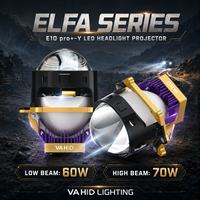 VAHID Lentille de projecteur Bi-LED 3.0 pouces, faisceau haut/bas, 6000K, 12V, 70W, kit de modernisation de phares de voiture, universel LHD/RHD