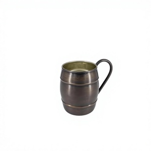 Mugs à bière de voyage 100 % cuivre écologiques, compatibles lave-vaisselle et micro-ondes, avec mousqueton, sans danger pour les aliments, pour le whisky – Coffrets cadeaux - Product Image 2
