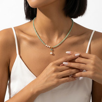 Collier de perles en pierres précieuses naturelles colorées, collier de perles de culture d'eau douce, bijoux en zircon en acier inoxydable étanche pour femmes