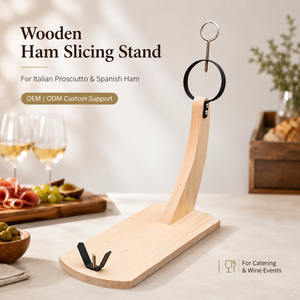 Soporte de Jamón de Madera, Soporte para Jamón Prosciutto para Carnicería, Paquete Personalizado, MOQ100, Directo de Fábrica - Product Image 1