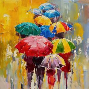 UNIART - Pintura al Óleo Acrílica Simple, Pintura Original Pintada a Mano, Arte Abstracto Moderno en Lienzo, Decoración de Pared para Proyectos de Arte de Hotel - Product Image 1