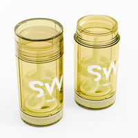 SOMEWANG 50g Stick déodorant push-up ovale en plastique, contenant de déodorant à visser, stick déodorant en gel plat, flacons de déodorant