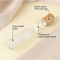 Emballage d'huile de parfum 5ml 10ml 15ml, flacon en verre avec bouchon en bambou, flacon de parfum en verre de couleur personnalisée