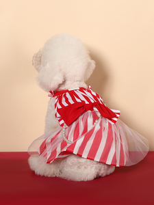 Ufbemo Puppy Verticaal Gestreepte Rok Zomer Hond Rokje Prinses Hond Trouwjurk Kat Rok <span class=keywords><strong>Shih</strong></span> <span class=keywords><strong>Tzu</strong></span> <span class=keywords><strong>Dog</strong></span> Clothe - Product Image 4