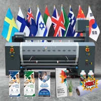 Imprimante numérique de bannières de drapeaux en rouleau de 1,3 m avec encre de sublimation sur tissu, deux imprimantes de bannières de drapeaux I3200