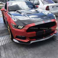 Capot avant en fibre de carbone style KT pour Ford Mustang 2015-2017