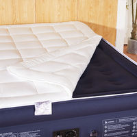 Matelas Gonflable Double surélevé à Design Moderne avec Pompe Intégrée, Matelas Pneumatique Matelassé Queen Size Personnalisé, Vente Directe Usine