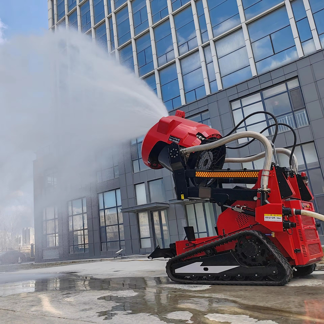 Remotely Controlled Lifting 100000m³ Smoking  Exhausting Robo TRXR-YM100000D Robot diesel Driven Tracked Firefighting Robot
