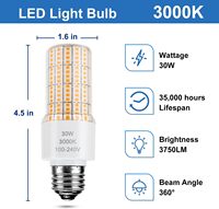 360 degrés led maïs lumière 20W Garage chantier usine éclairage E26/e27 maïs led lampe intérieur et extérieur
