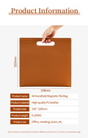 Porte-documents de haute qualité pour reçus et contrats, sac à documents A4 en cuir PU souple, sac de réunion de bureau avec poignée
