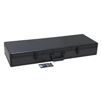Mallette à outils longue en aluminium de haute qualité Mousse d'oeuf Couleur noire Support OEM personnalisé