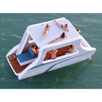 Bateau électrique solaire 2025 Nouveau design Bateau électrique solaire Lounge de fête Bateau gonflable Sea Panzer à vendre