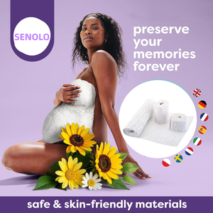 Kit de plâtre médical pour empreinte de ventre de grossesse, souvenir pour des moments mémorables de la grossesse, pour affichage en chambre d'enfant - Product Image 1