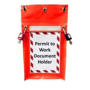 Permiso de plástico de PVC flexible Bolsa de archivo personalizada Bolsa de boleto de trabajo bloqueable Permiso Portadocumentos Cubierta Carpeta de archivos - Product Image 3