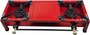 Competitive Price Hot Sale Red Extended 2-Burner <strong>Gas</strong> Stove Camping <strong>Gas</strong> Cast Iron <strong>Barbecue</strong> High Pressure Tabletop <strong>Gas</strong> Stove - Product Image 3